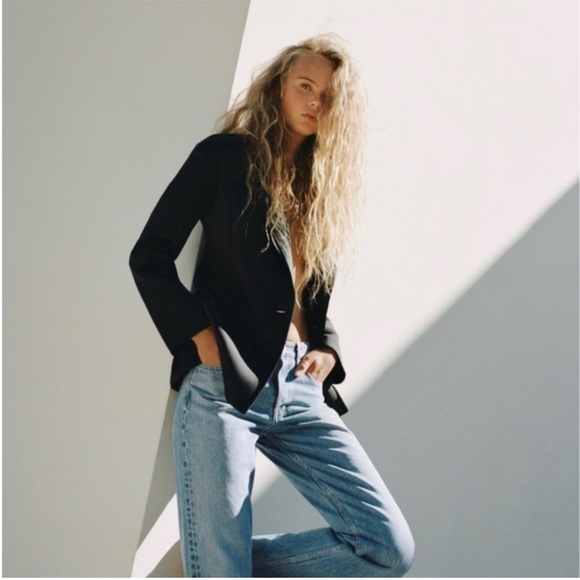 Zara black neoprene blazer - Picture 4 of 5